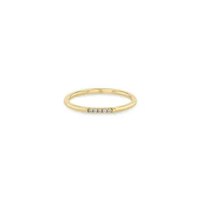 14k 5 Pavé Diamond Band Ring