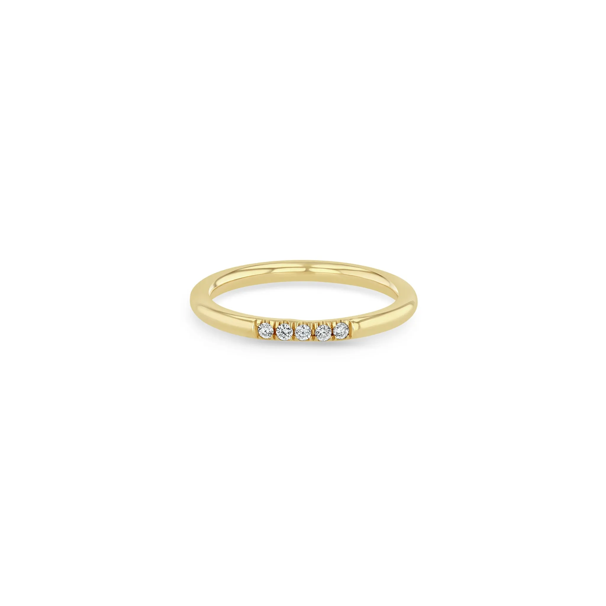 14k 5 Pavé Diamond Band Ring