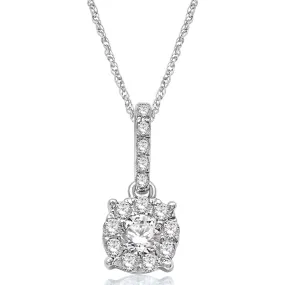 14K White Gold 1/3 Ct.Tw. Diamond Fashion Pendant