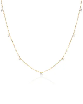 14k Yellow Gold Diamond Necklace