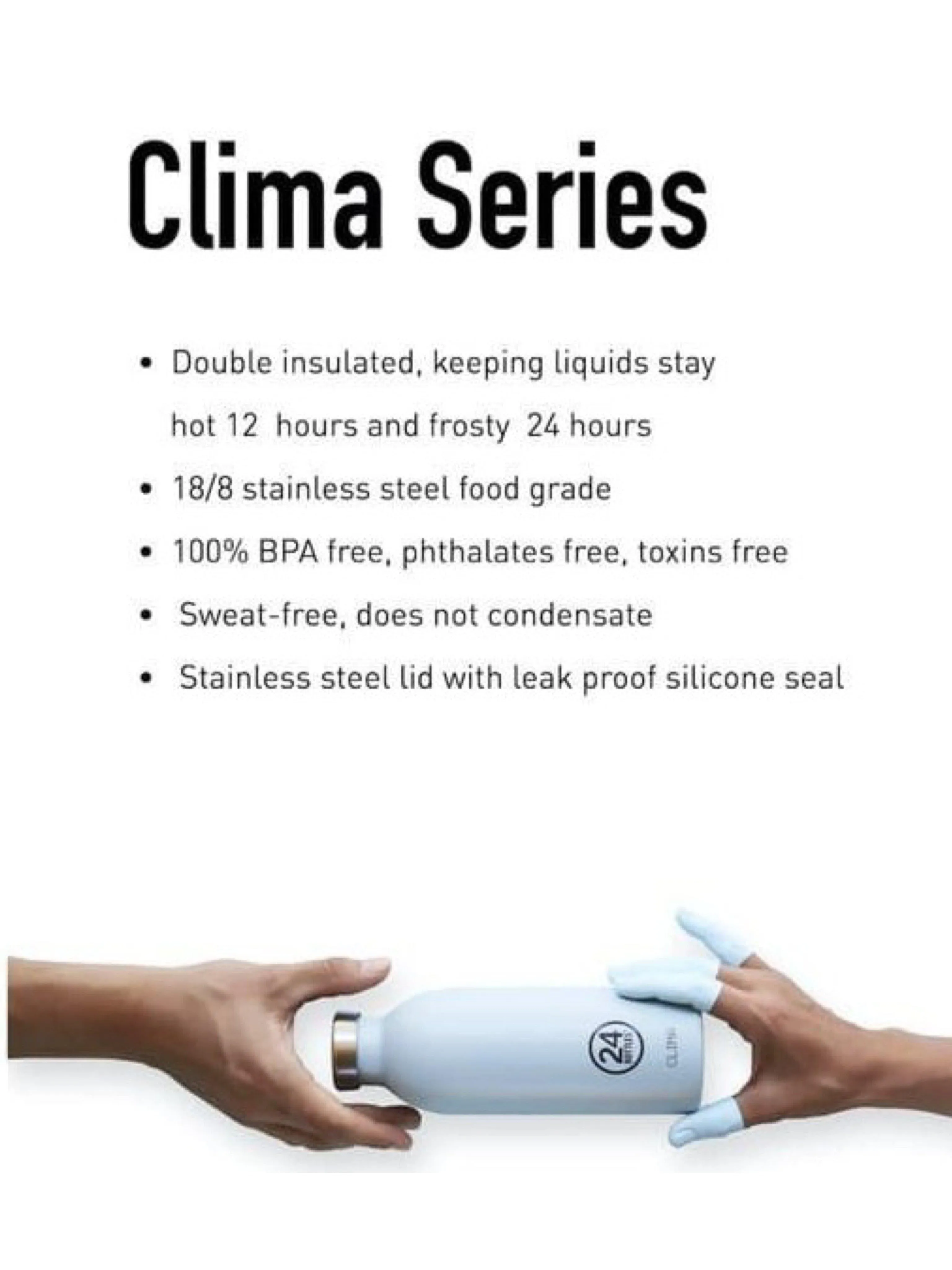 24Bottles Clima Bottle Carrara 850ml