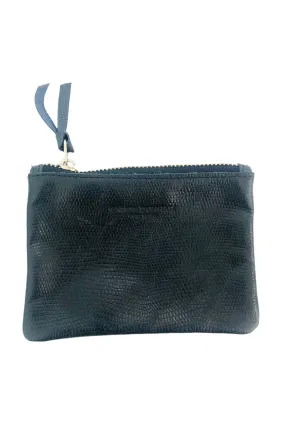 6x4 Medium Mini Navy Lizard Zip Pouch