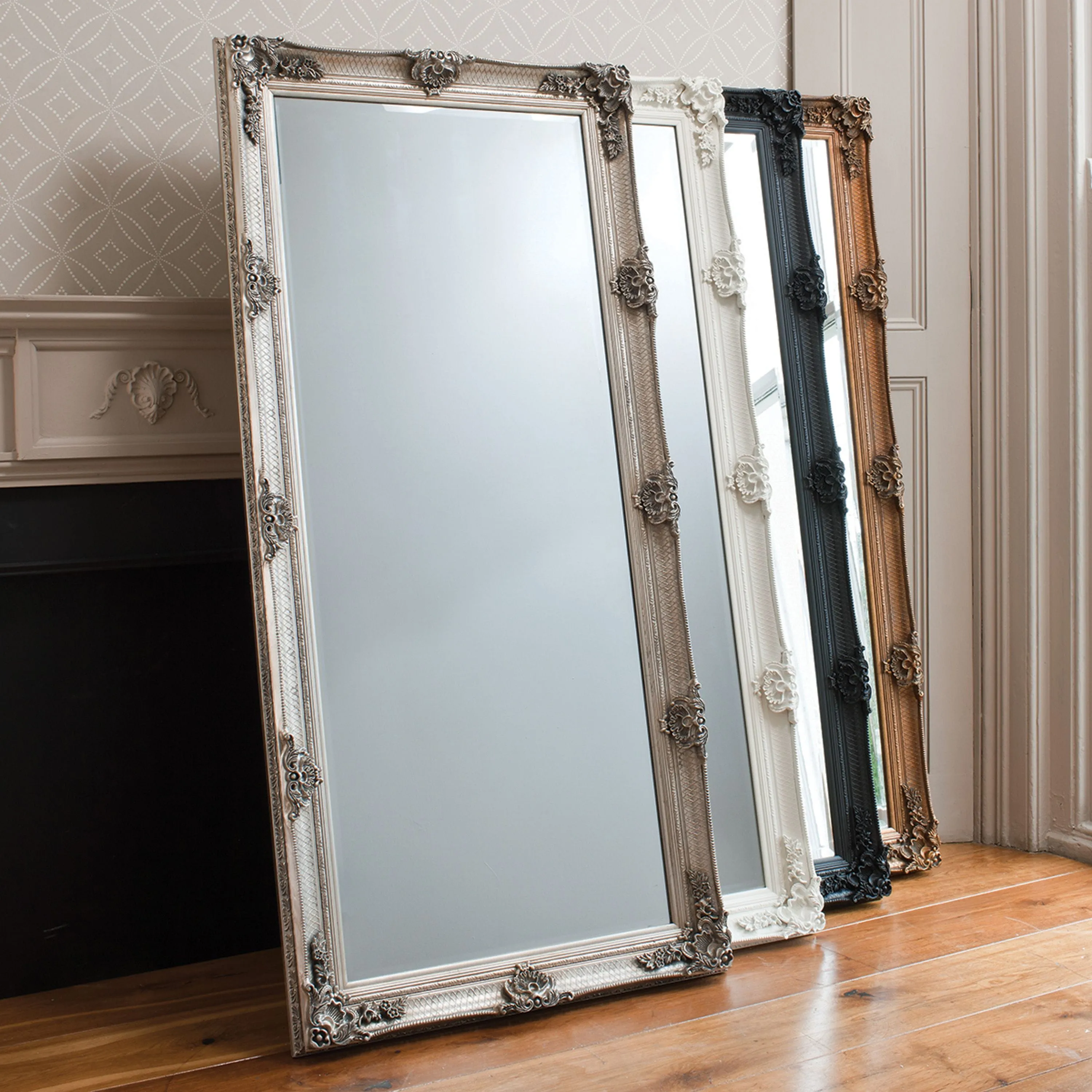 Abbots Leaner Mirror Silver 65''x31''