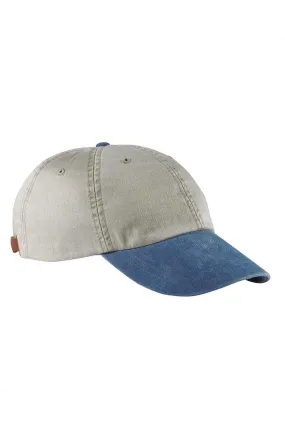 Adams Mens Adjustable Hat - Stone Grey/Royal Blue