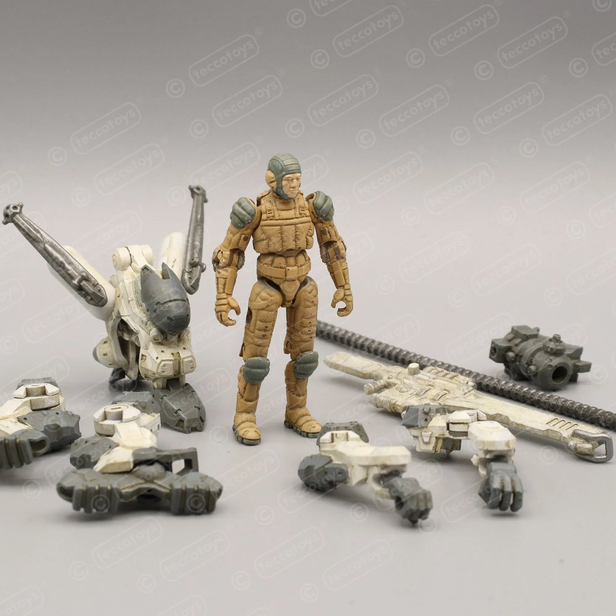 Age Of Mecha™ Exo Armor "Orbital Sniper" 3D printable action figure file (pre-supported)