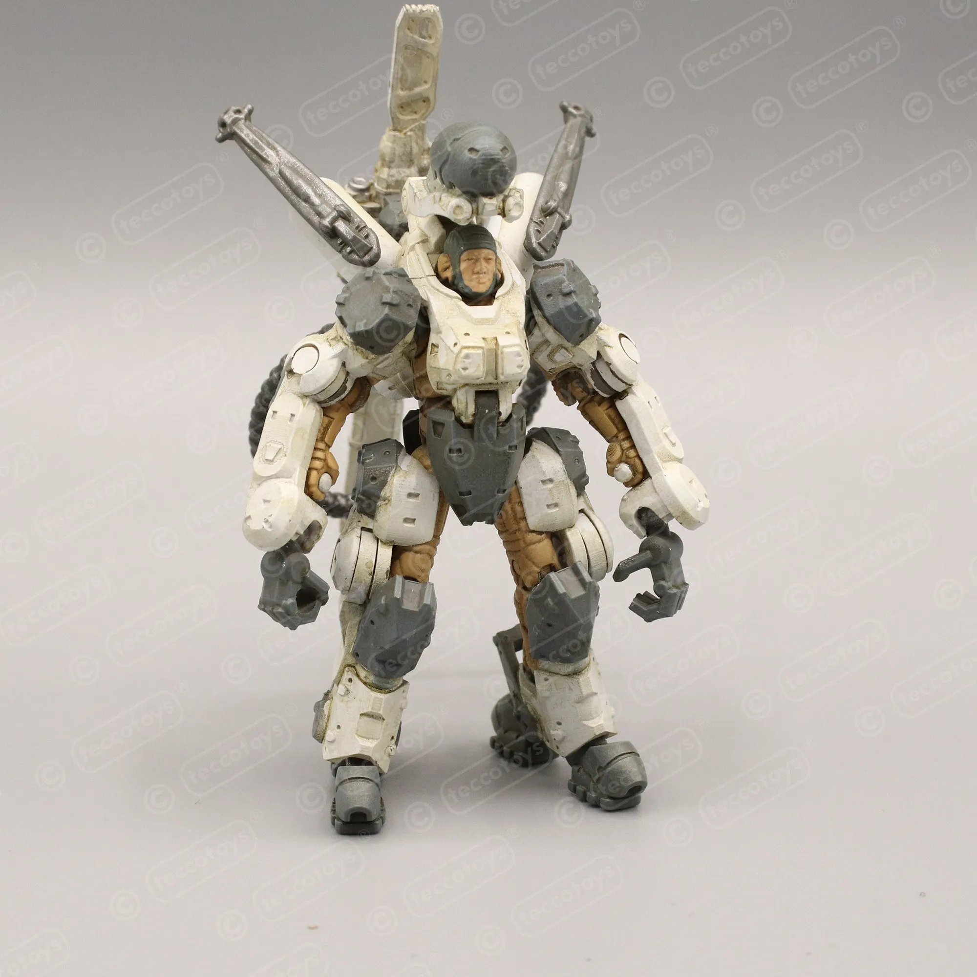 Age Of Mecha™ Exo Armor "Orbital Sniper" 3D printable action figure file (pre-supported)