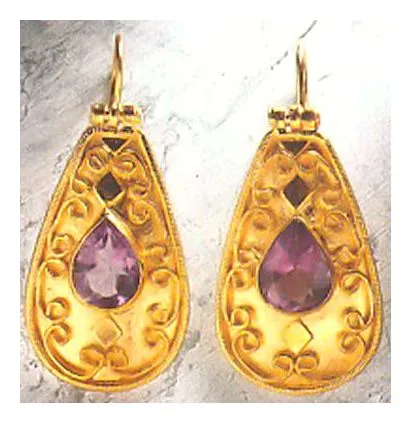 Amethyst Teardrop Earrings