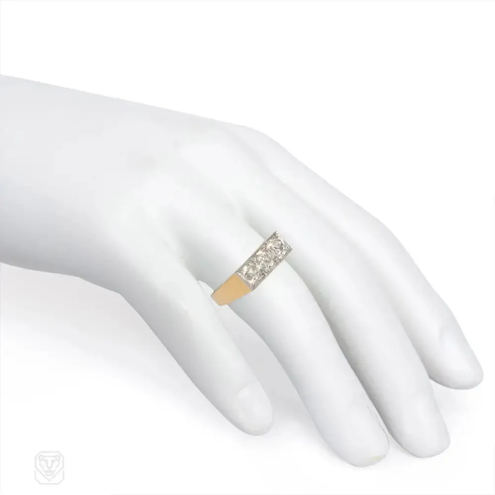 Art Deco old mine diamond ring