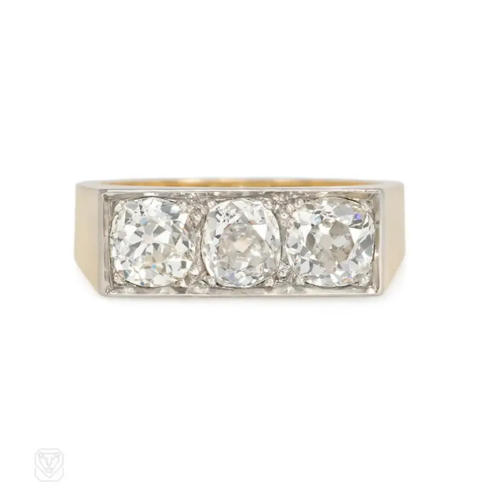 Art Deco old mine diamond ring