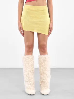 Asymmetric Rib Mini Skirt (RIBBED-MINI-SKIRT-MIMOSA-INDIG)