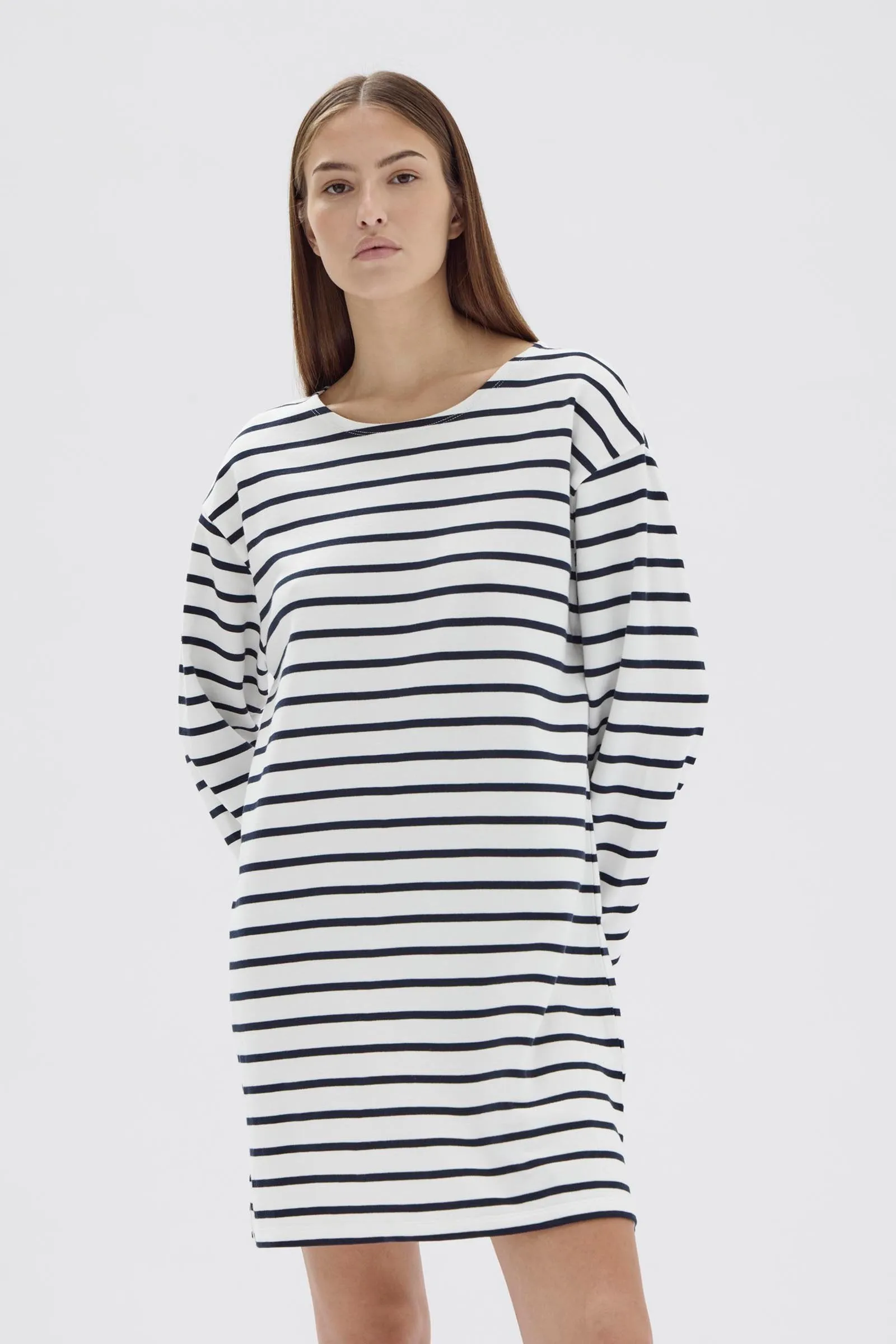 Bateau Long Sleeve Tee Dress