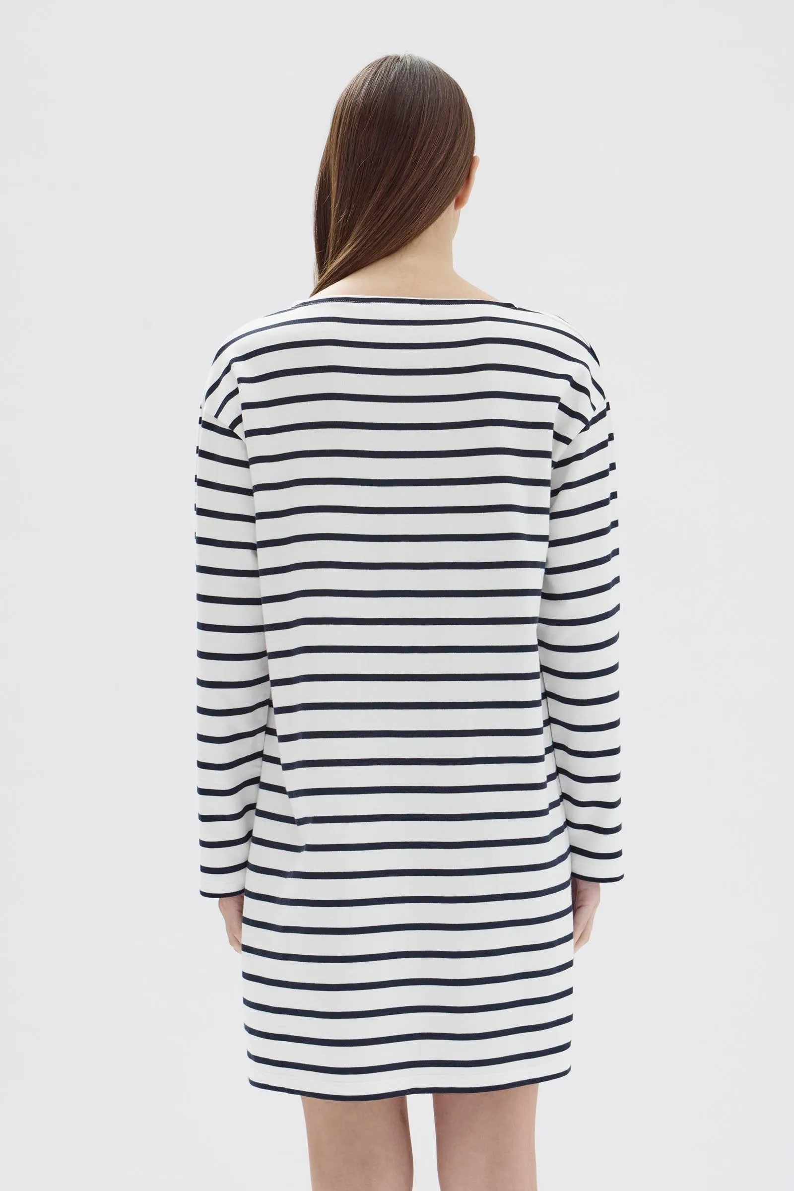 Bateau Long Sleeve Tee Dress