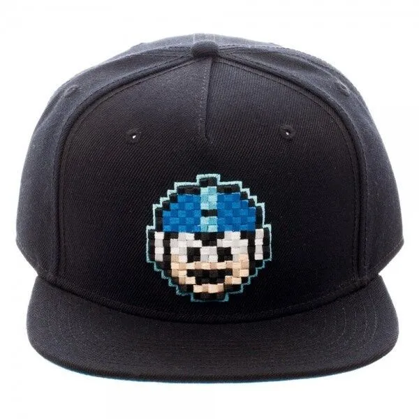 Bioworld Mega Man 8 Bit Pixelated Snapback Cap