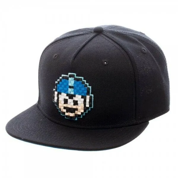 Bioworld Mega Man 8 Bit Pixelated Snapback Cap