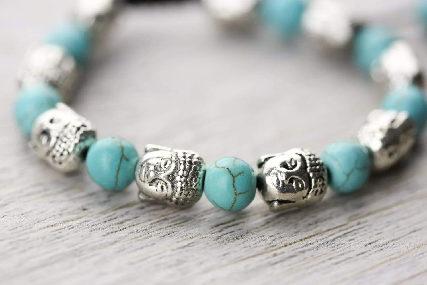 Blue Buddha Wrist Mala