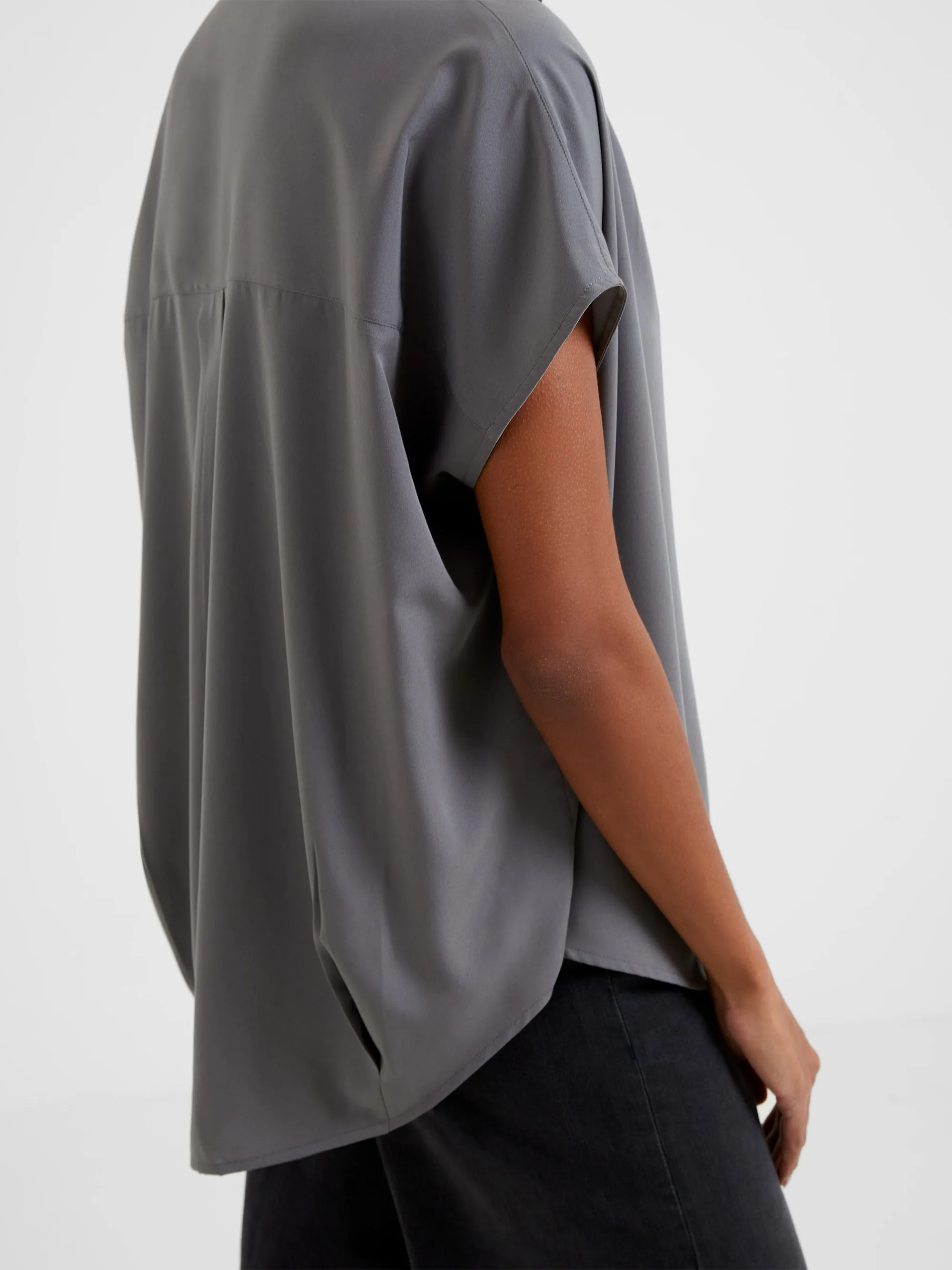 Crepe Light Recycled Popover Shirt