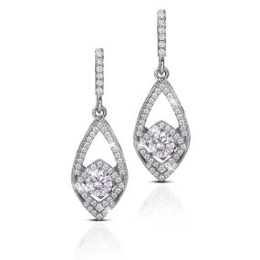 Dancing Decora Rhodium Earrings