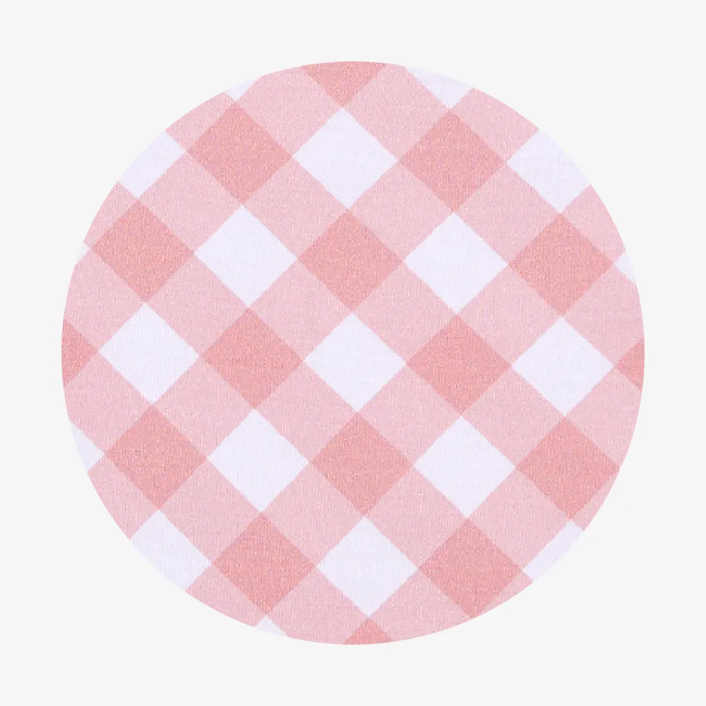 Dusty Rose Gingham Luxe Oversized Scrunchie