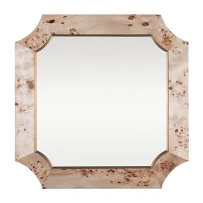 Farra 449MI36B 36x36 Wall Mirror - Poplar Burl/Weathered Brass