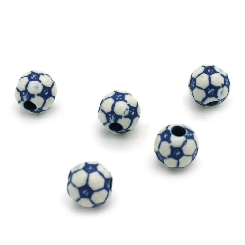 Football Royal Blue Plastic Round 10mm-Pack of 50