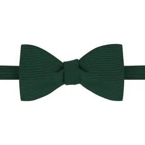 Green Grosgrain Silk Cotton Bow Tie