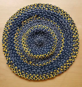 Handmade Coaster Green Mustard Yellow Grey