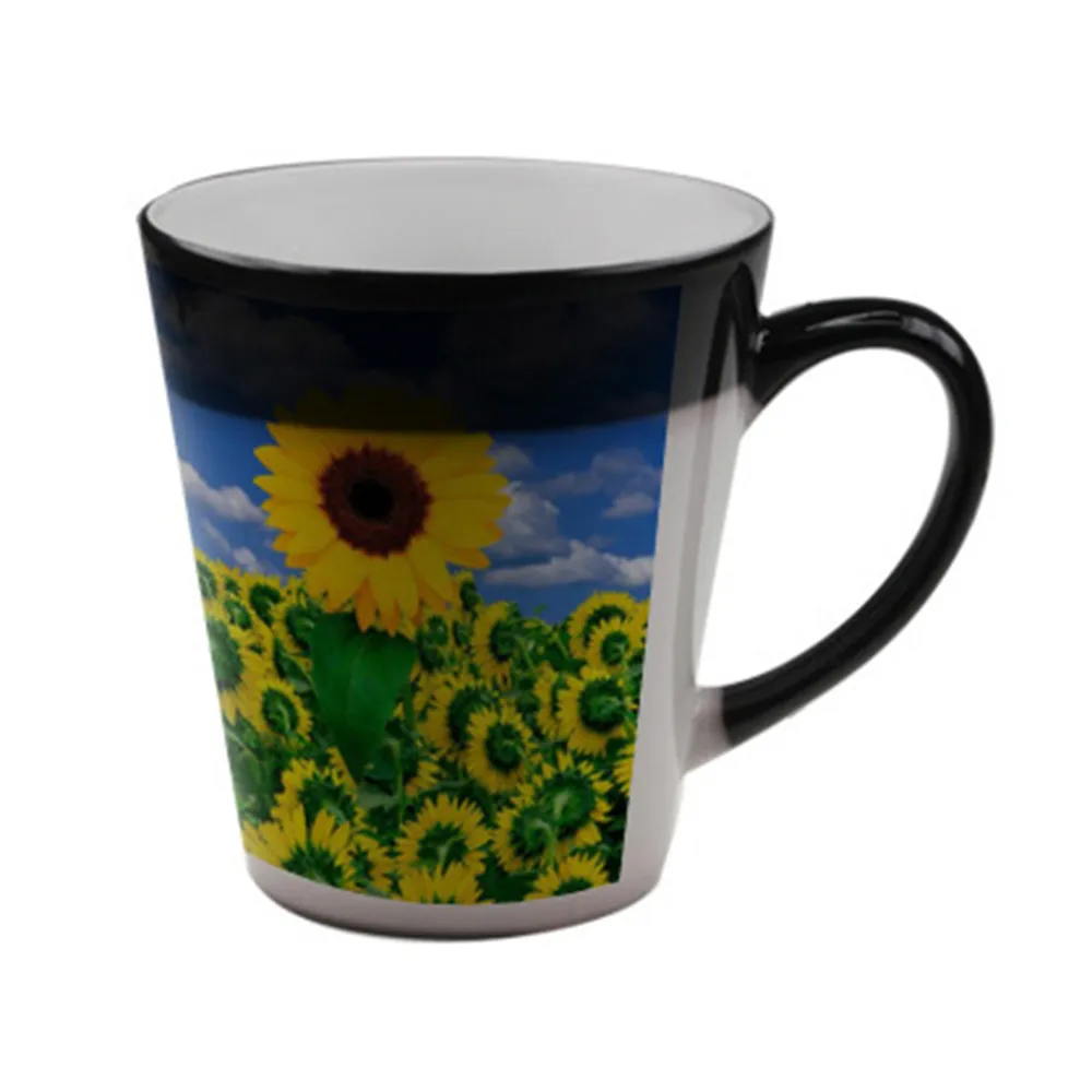 HPN SubliCraft 12 oz. Glossy Color Changing Ceramic Sublimation Latte Mug - 12 per Case