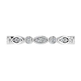 Marquise and Dot Diamond Eternity Ring 18K Gold