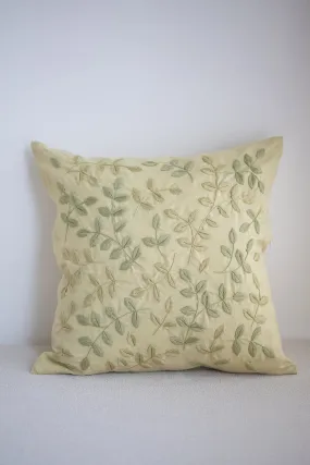 Mint Green Embroidered Throw Pillow Cover, Home Decor,16x16in