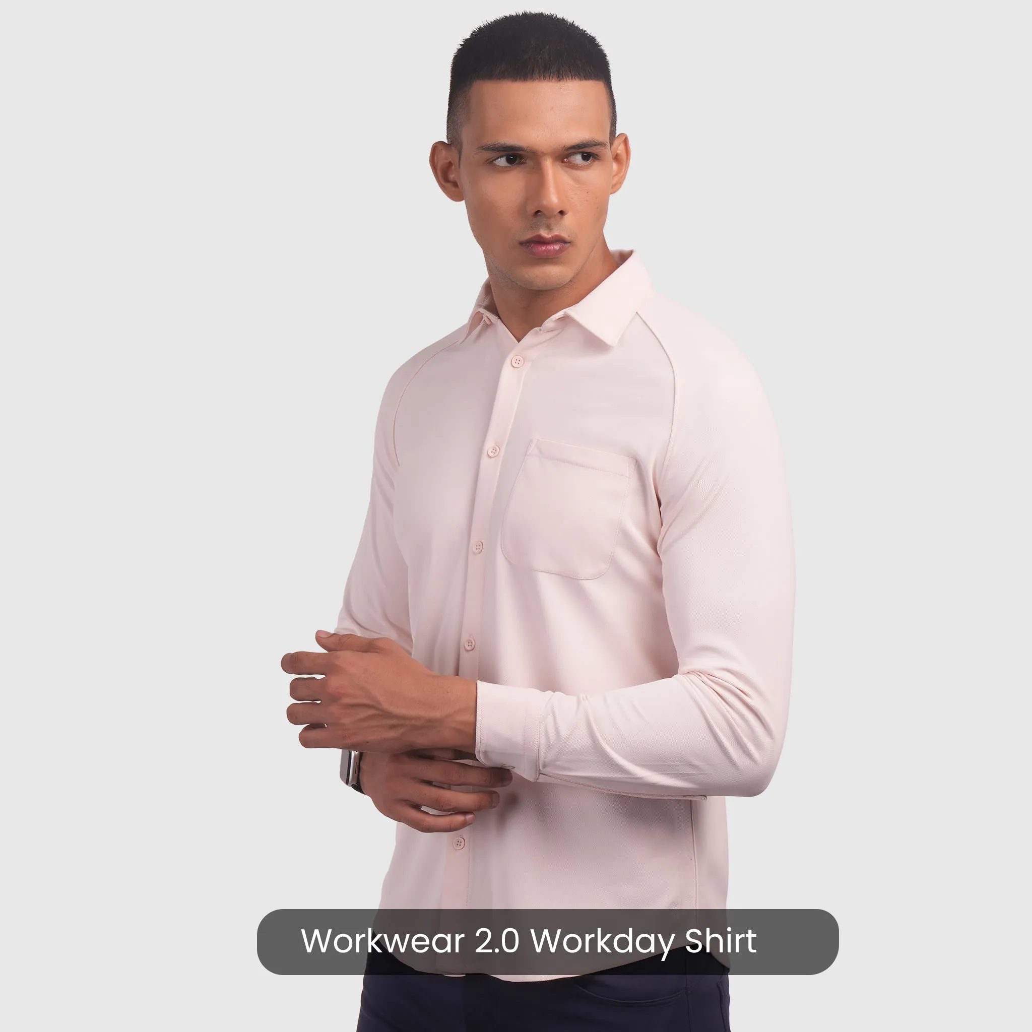 Prime Rose Workday Shirt with Raglan Sleeves