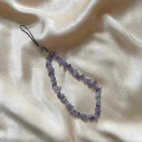 Purple Crystal Phone Charm