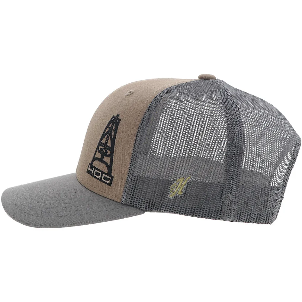 "HOG" Hat Tan/Grey w/Black Logo