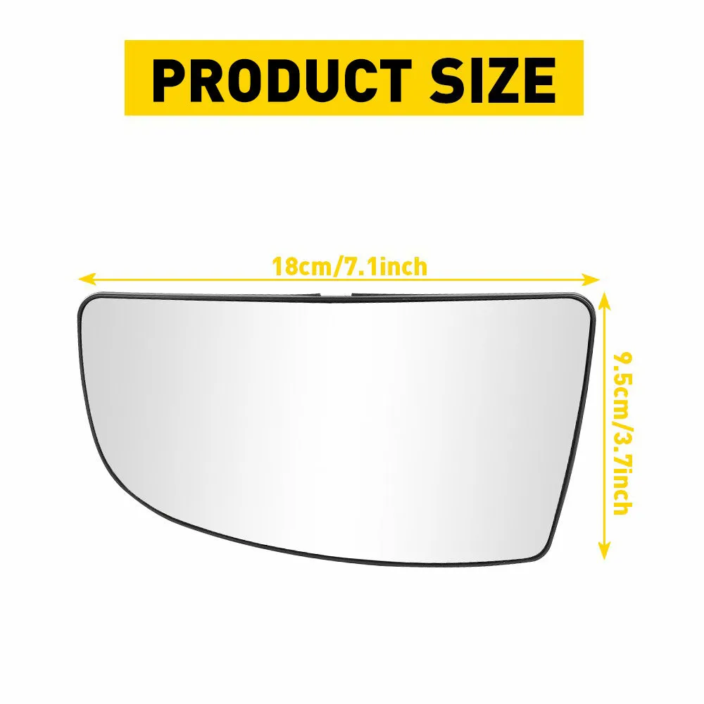 Rearview Side Mirror Glass for 2015-2022 Ford Transit 150 250 350 350HD - Upper & Lower Mirror Glass