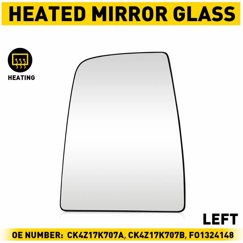 Rearview Side Mirror Glass for 2015-2022 Ford Transit 150 250 350 350HD - Upper & Lower Mirror Glass