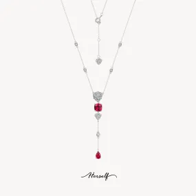 Ruby Rose Long Romantic Necklace