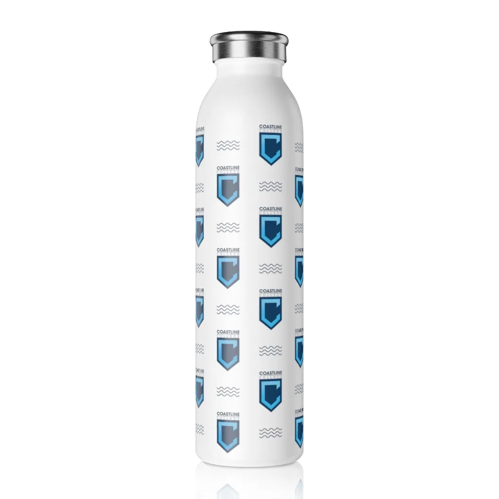 Shield Logo with Waves Slim Water Bottle