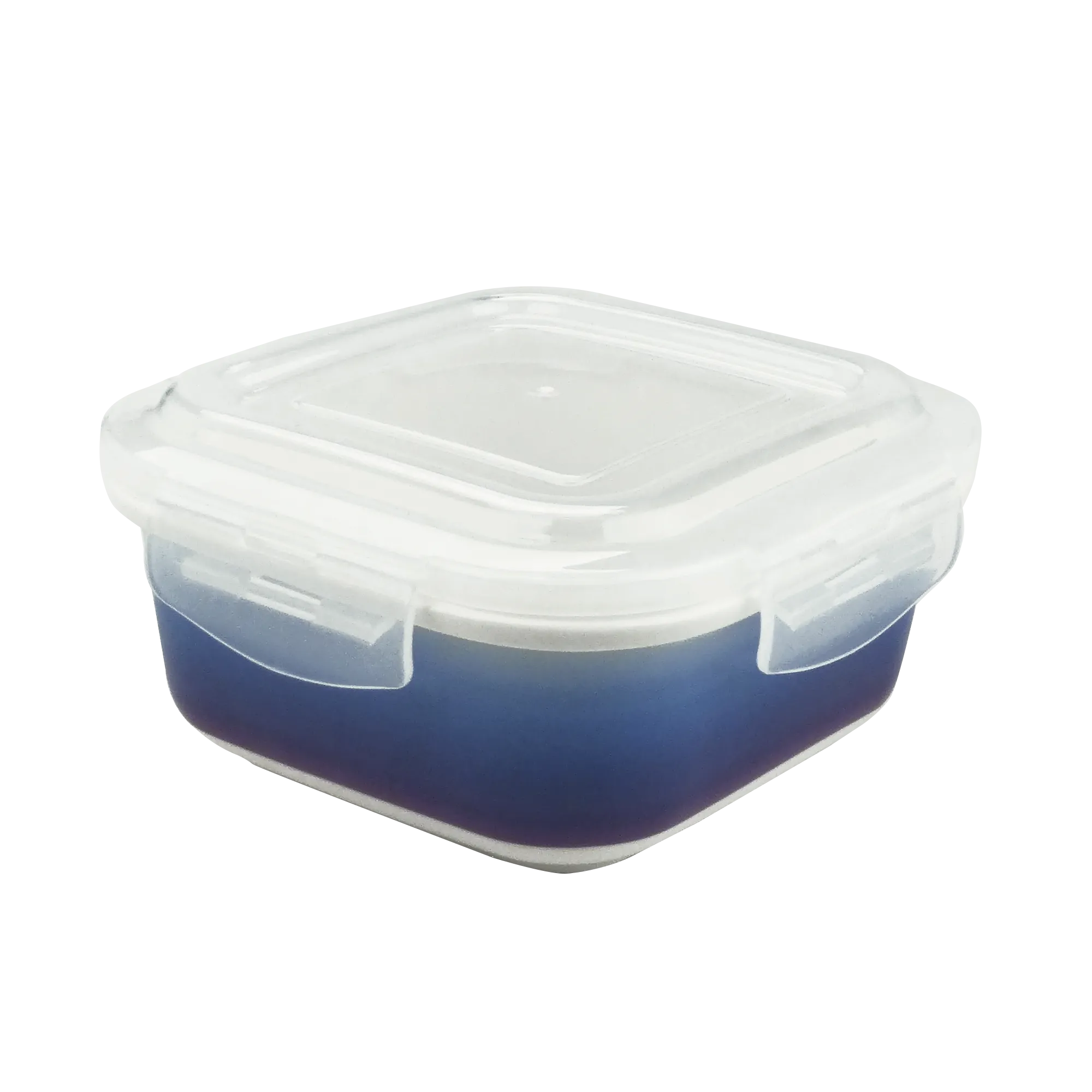 Square Porcelain Food Storage Container - Blue Ombré