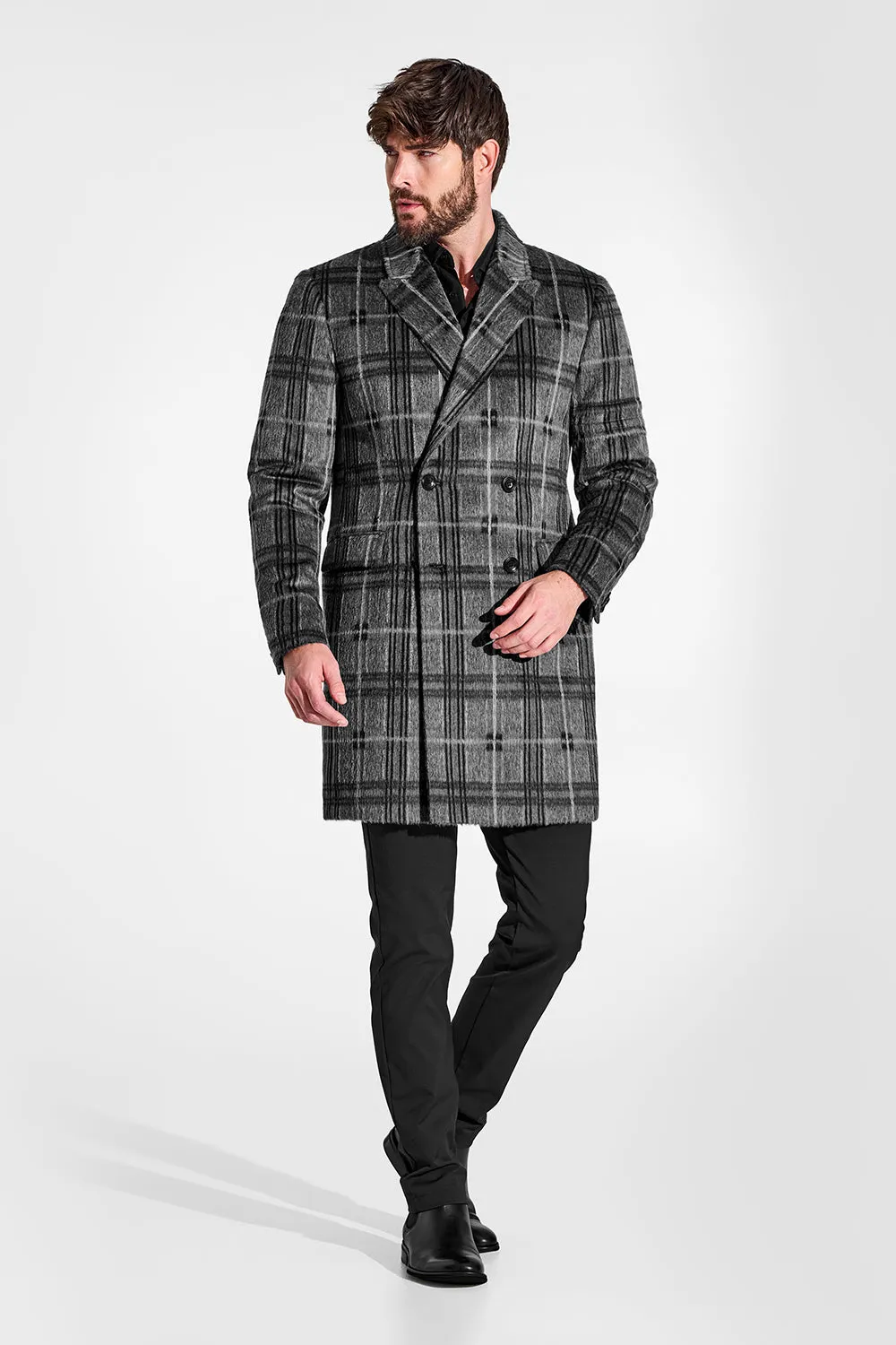 Suri Alpaca Double Breasted Overcoat