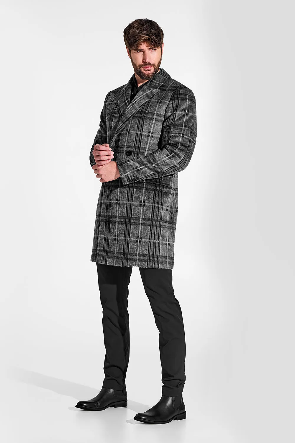 Suri Alpaca Double Breasted Overcoat