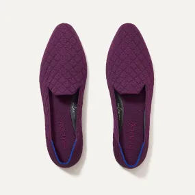 The Almond Loafer - Quilted Plum