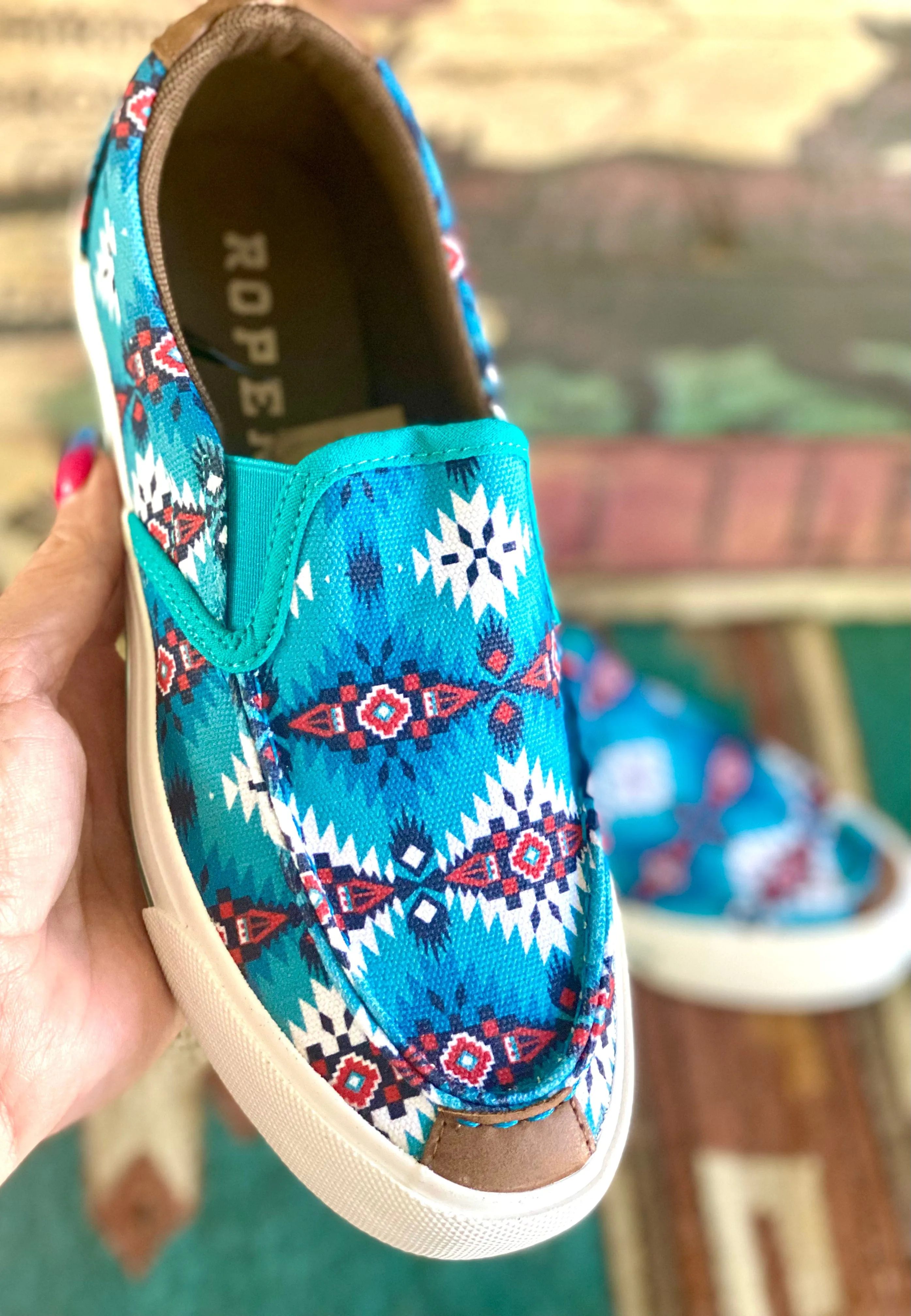 The Spring Roper Aztec Slip On Tennie