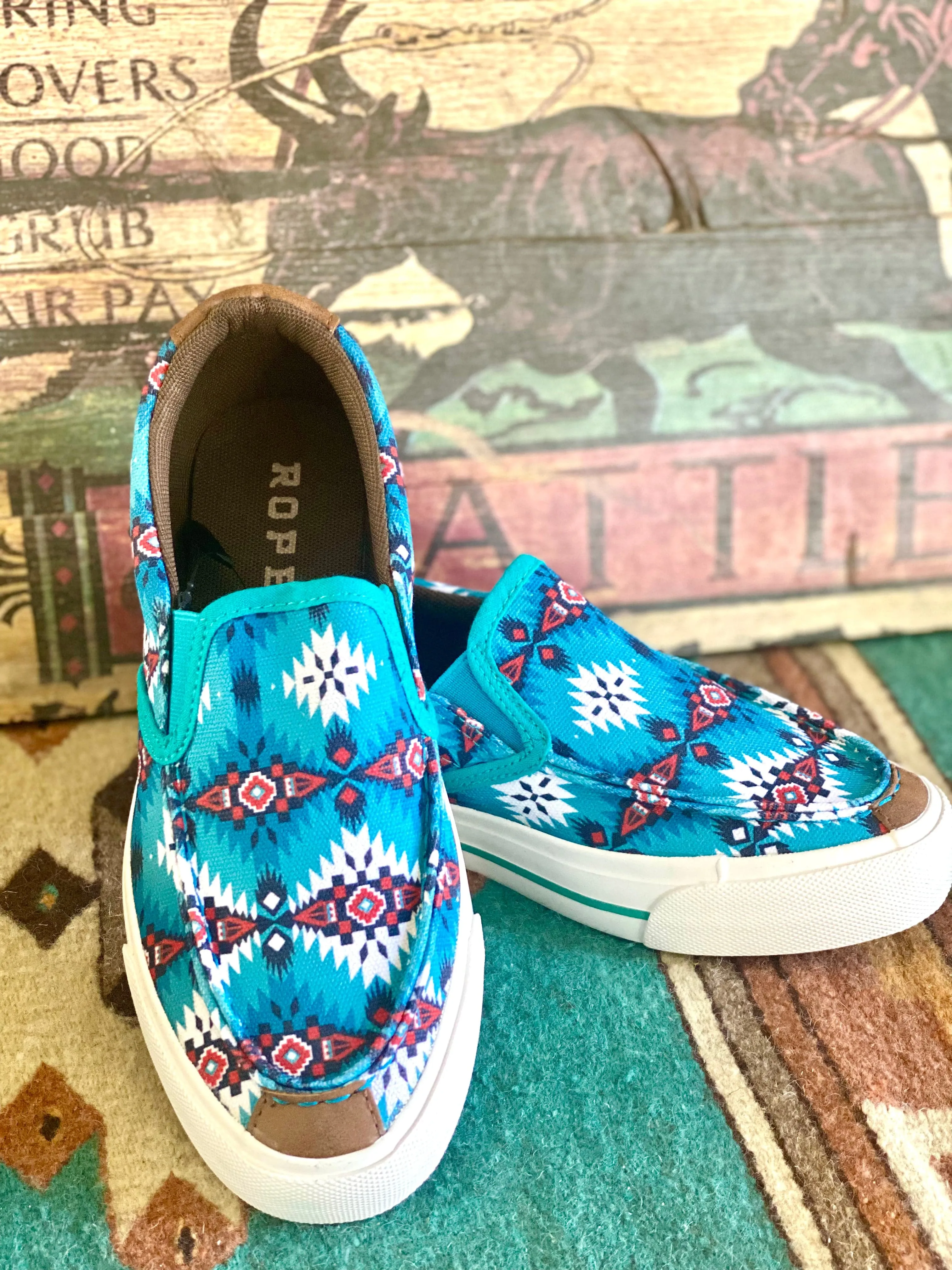 The Spring Roper Aztec Slip On Tennie