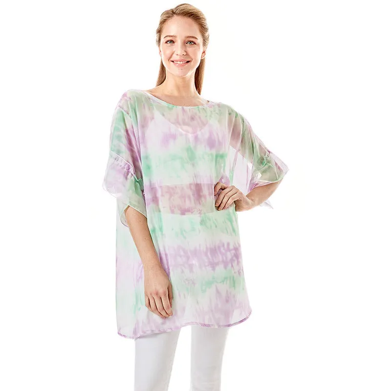 Tie Dye Cover Up Poncho