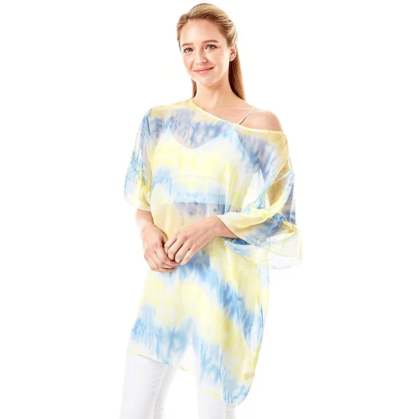 Tie Dye Cover Up Poncho