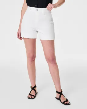 White Denim Trouser Short, 4