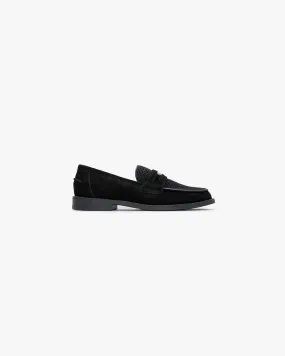 Womens Represent X Duke   Dexter Suede Rattan Penny Loafer - Black