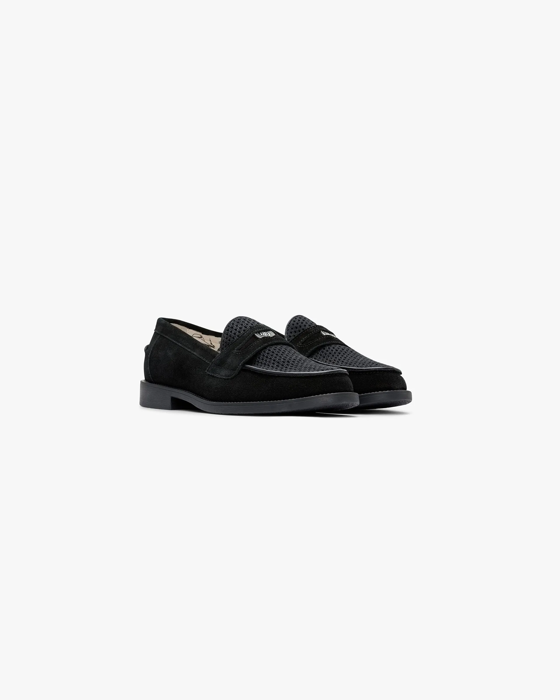 Womens Represent X Duke   Dexter Suede Rattan Penny Loafer - Black